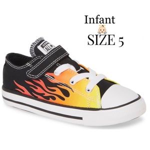 Converse Chuck Taylor All Star Flames Toddler Shoe Size 5 Infant